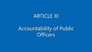 Article 11 - Accountability Of Public Officers 1987 Philippine Consution