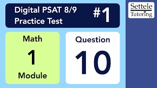 Digital PSAT 8/9 #1, Math Module 1, Question 10 (xy-plane)