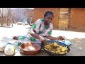 African village lifecooking most nutritious traditional food for lunch
