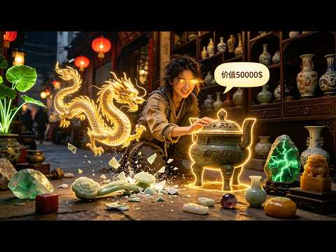 Touch tells real antiques! Poor girl breaks jade, releases dragon, gains appraising hand, gets rich.