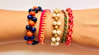 Easy to Make Rakhi at Home | DIY Bracelet Ideas Very EASY | Bracelets with String | Rakhi Making