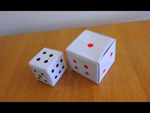 How to make a Paper Dice...(Tutorial / Step by Step Instructions) - YouTube