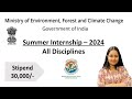 Internship at ministry of environment forest and climate change 2024 all disciplines ii 30000