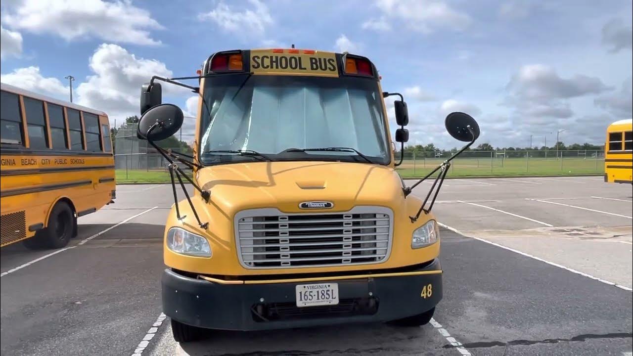 VBCPS Bus 48, 2013 Thomas C2 - Giant windshield cover - YouTube