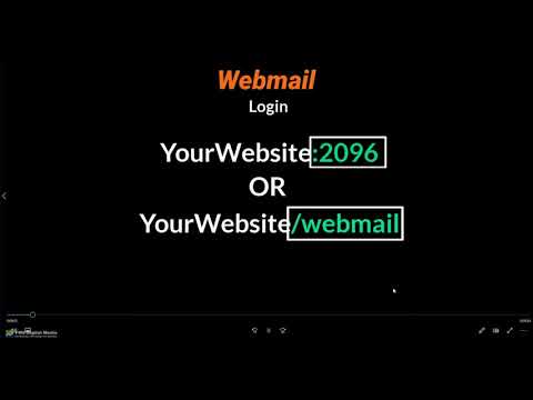 Webmail Tutorial for logging into your email.