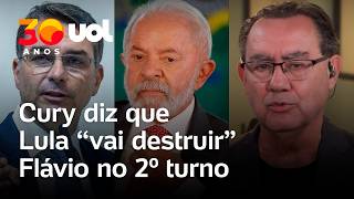 Cury says Lula 'will destroy' Flávio Bolsonaro in the runoff and defends his own candidacy again