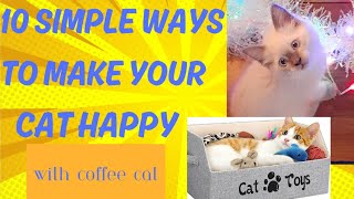 10 SIMPLE WAYS 😽 TO MAKE YOUR CAT HAPPY  😺 WITH COFFEE CAT 🐈