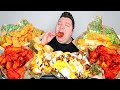 DELICIOUS VOODOO FRIES • HOT LEMON, BAYOUT BBQ, LEMON GARLIC WINGSTOP WINGS • Mukbang & Recipe