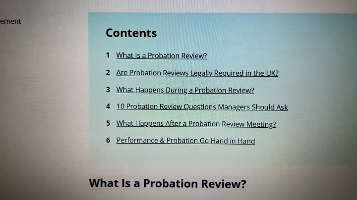 How to answer probation review questions