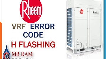 Rheem VRF Error code H flashing (ENGLISH)