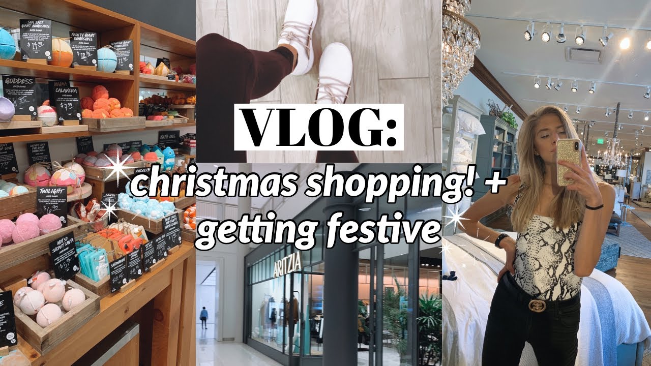 VLOG: christmas shopping for my fam + getting festive! - YouTube