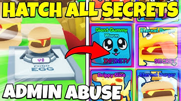 HOW TO HATCH ALL FOOD ADMIN ABUSE SECRETS IN BUBBLE GUM SIMULATOR INFINITY! | BGSI