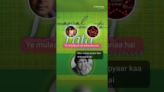 My post #Ye Mulaqat Ek Bahana Hai#(From "Khandaan")amazing covers on StarMaker!