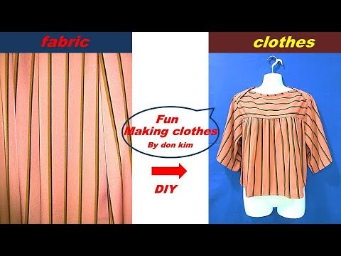 DIY 여성  boat neck stripe sharing blouse - 동대문시장원단으로옷만들기 making clothes  atuendo