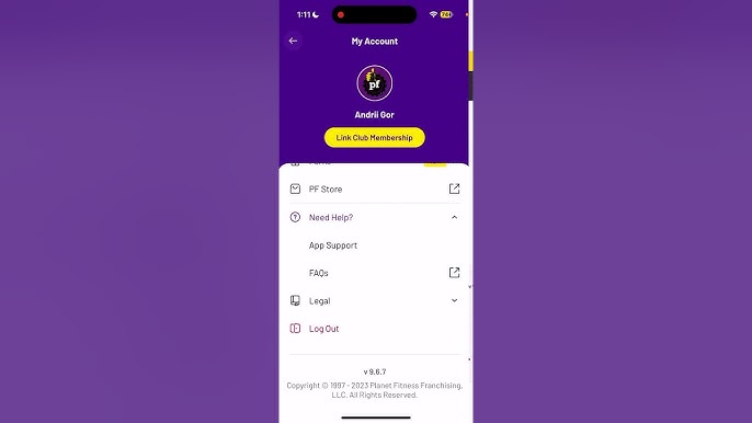 Mobile App  Planet Fitness