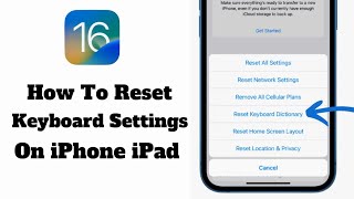 How To Reset Keyboard Setting On iPhone iPad iOS 16