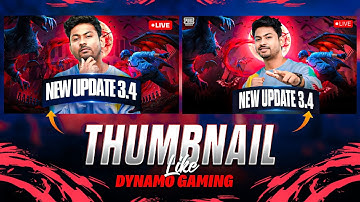 BGMI New 🔥update 3.4 thumbnail tutorial like dynamo gaming live stream thumbnail tutorial ||