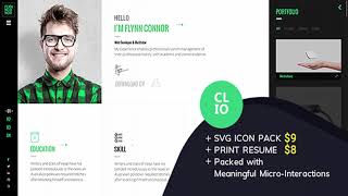 Clio - Personal Resume CV HTML Template | Themeforest Website Templates and Themes