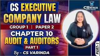 CS Executive Company Law, Group 1, Paper 2, Chapter 10: Audit and Auditors (Part 1)