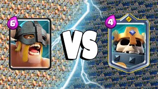 ELITE BARBARIANS Vs SKELETON KING - Clash Royale Battle 350