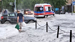 Gniezno was covered in hail! A thunderstorm passed through the city