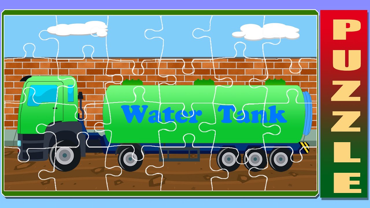 Puzzle Water Tank Truck Game for Children YouTube