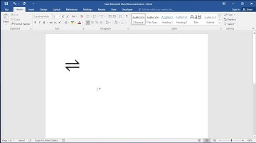 How to type Reversible Reaction Arrow Symbol in Word