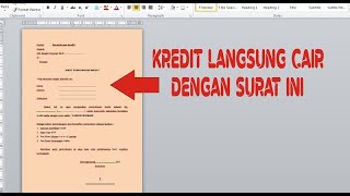 #RADJANET || CEPAT CAIR  DENGAN SURAT PERMOHONAN KREDIT BANK