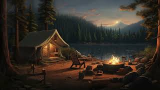 Relaxing music of campfire for sleeping in Forest, ASMR sounds, sleep music, meditation music, BGM
