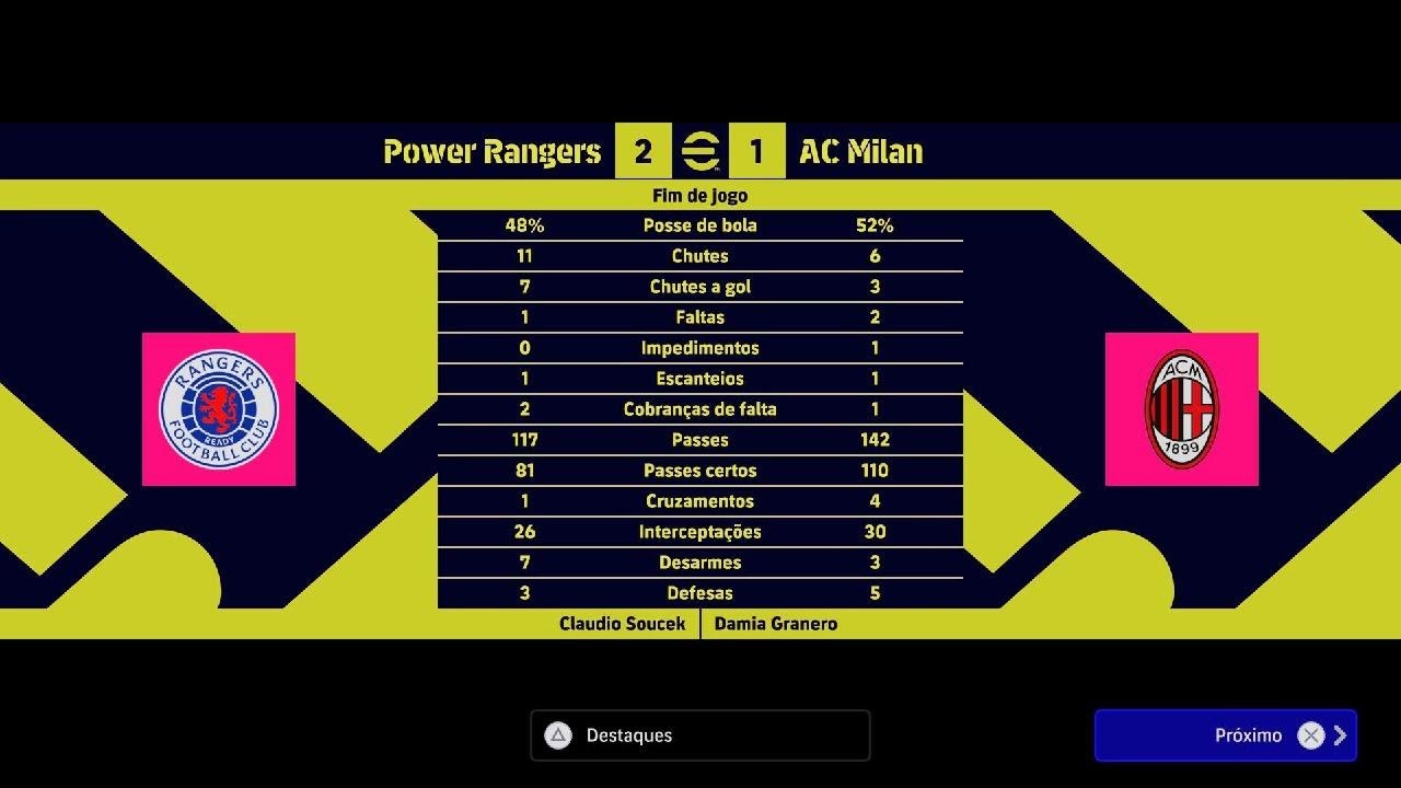 FutRock Temporada 23 - Série A - Rdd 5 - Power Rangers x Milan