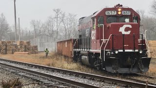 Railroad Switching In Rain! How To Switch Facing Point Switches! Rare Video, Rusty East End Track!