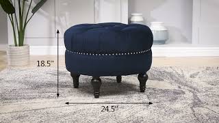 Jennifer Taylor Home Dawn Round Ottoman, 84190