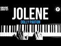 Dolly Parton - Jolene Karaoke Miley Cyrus SLOWER Acoustic Piano Instrumental Cover Lyrics LOWER KEY