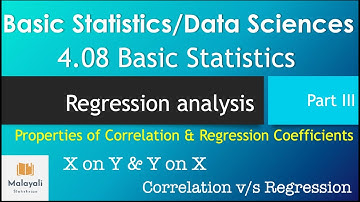 Basics of Regression Part III | 4.08: Basic Statistics |Properties of Regression in Malayalam