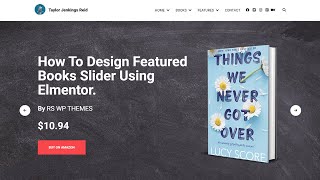 How to Design Featured Book Slider Using Elementor Page Builder