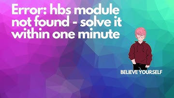 HBS NOT FOUND ERROR SOLVED within a minute - PROGRAMMER DOST
