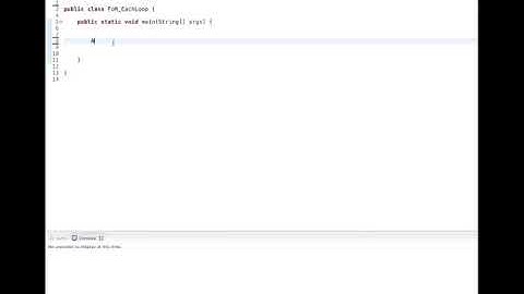 For Loop & For each Loop