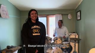 Baaga'akokwe = S/he drums (Ojibwe Word of the Day)
