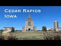 Cedar Rapids, Iowa - Downtown - Virtual Walk - 4K - Slow TV - narrated