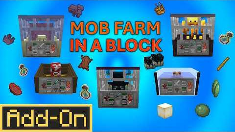 MOB FARM IN A BLOCK ADDON is PERFECT for Underground Survival Players