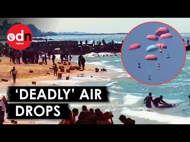 Hamas Calls for End to ‘Deadly’ Aid Airdrops After Drowning Disaster