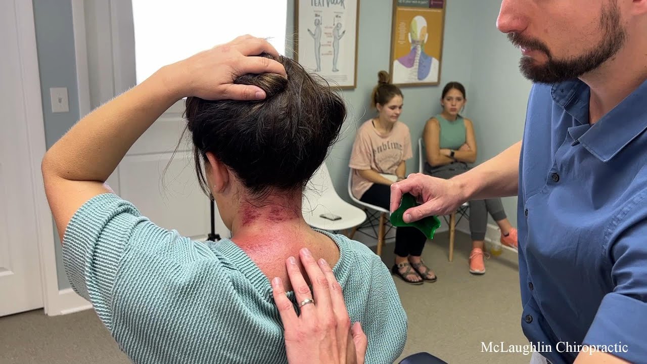 DEEP Red NECK Bruising - Toxic Buildup RELEASED - GuaSha, Cracks & Toxins