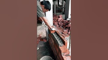 Solid brick wall installation process #smartwork #goodtools