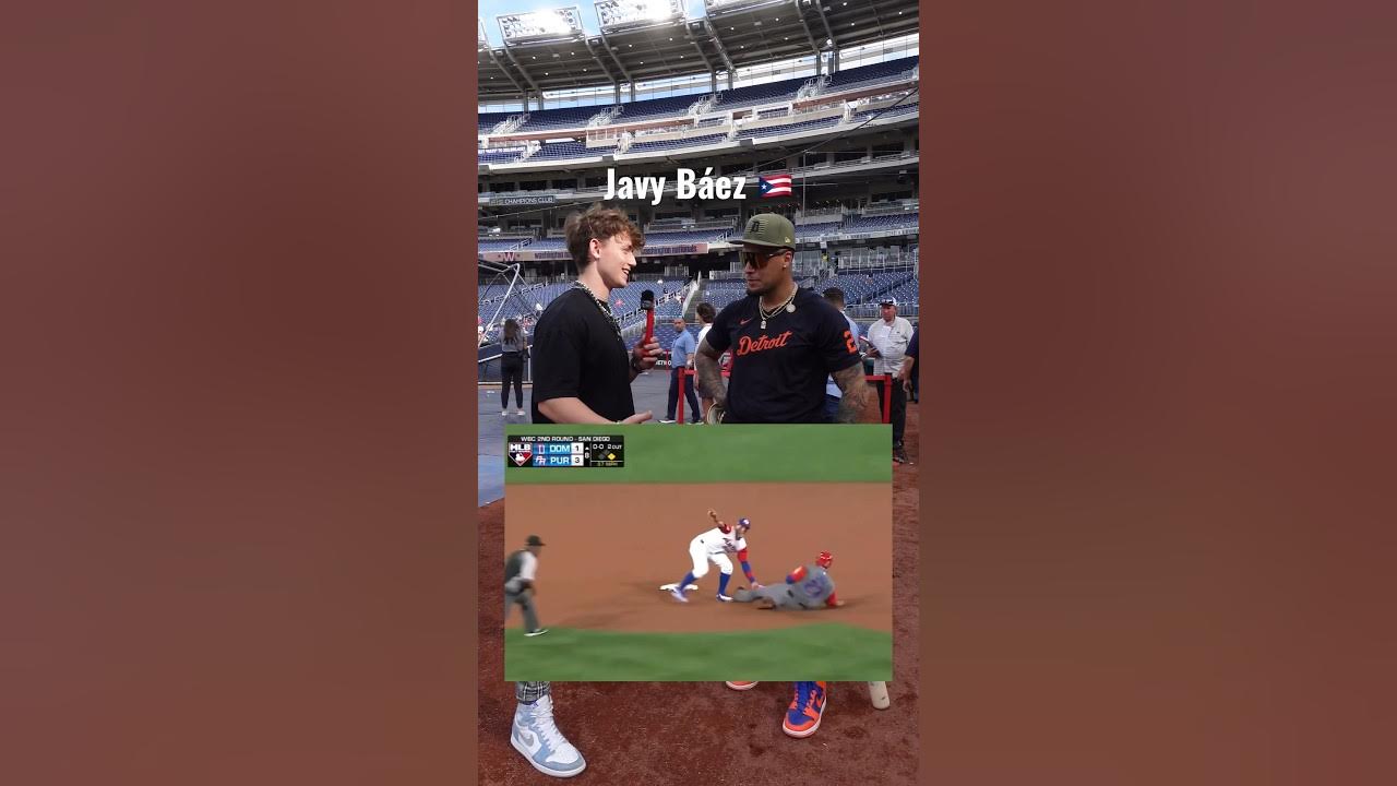 Chicago Cub Javier Baez is all smiles making no-look tag for Puerto Rico in  World Baseball Classic - ABC7 Chicago