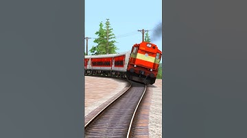 HIGH SPEED TRAIN OVERSPEEDING AT SHARP TURN 😱 #railway #train