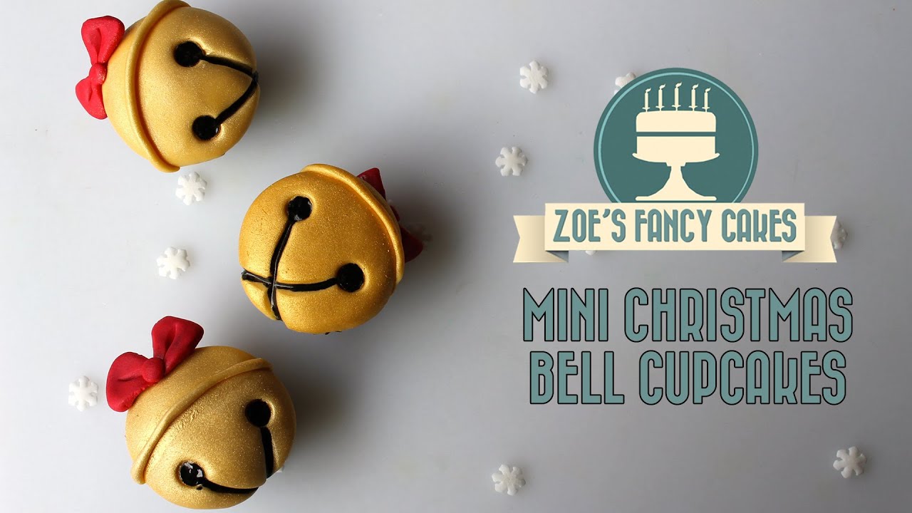 Mini Christmas bell cupcakes decoration tutorial How To 