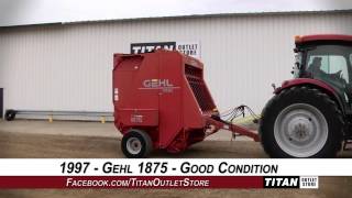Gehl 1875 - 5X6 Bales, 540 PTO, Twine Wrap Baler-Round Sold on ELS!