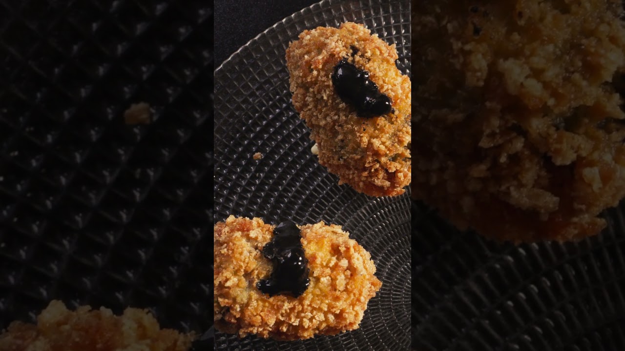 Croquetas de choco y tinta negra - Palo Cortao