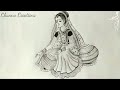 Beautiful woman sketch step by step...|| A simple girl in saree...