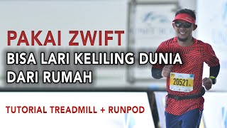 RUNNERS WAJIB TAHU | TUTORIAL RUNNING DI TREADMILL PAKAI ZWIFT RUNPOD | Bisa Lari Keliling Dunia screenshot 3